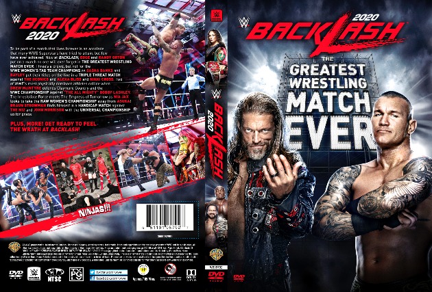 WWE Backlash 2020 DVD - Full Sleeve Cover Artwork