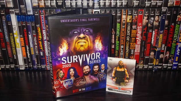WWE Survivor Series 2020 DVD - With Braun Strowman Trading Card